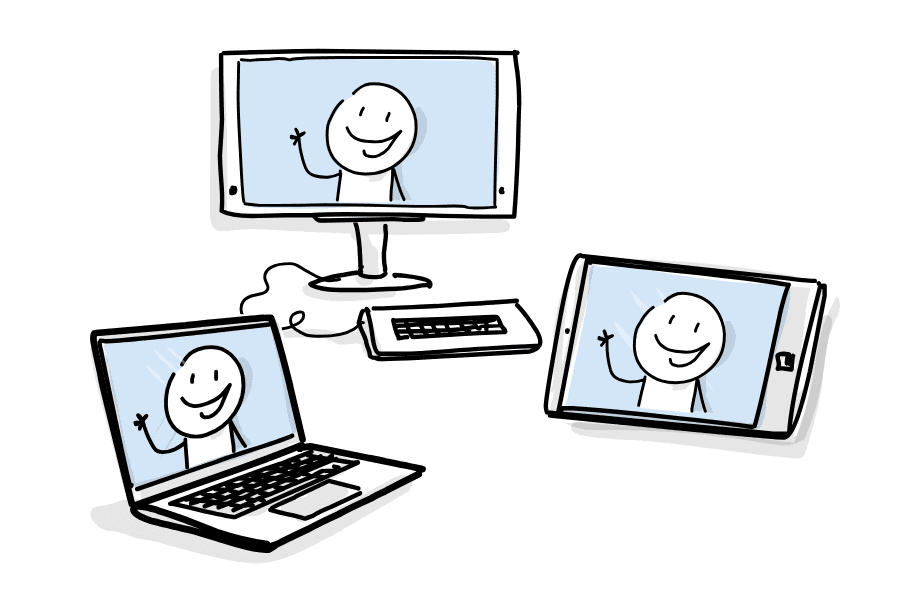 Scribility App auf Tablet und Laptop